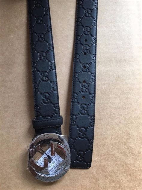 NWT Authentic Gucci men's black Guccissima belt .